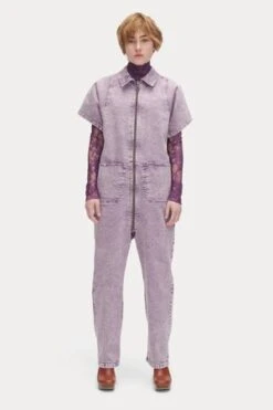 Rachel ComeyBarrie Acid Pomona Denim Jumpsuit - Lilac -CYNTHIA ROWLEY Sales Store Rachel Comey Barrie Jumpsuit Lilac Acid Pomona Denim 20230811023701 1