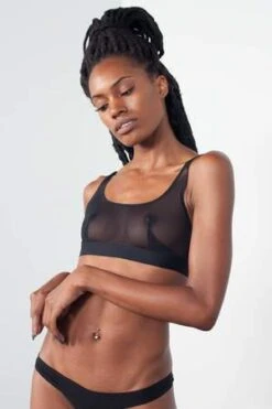 La Fille D'oRamble On Bralette - Black -CYNTHIA ROWLEY Sales Store Ramble On Bralette in Black 20230621180522 1