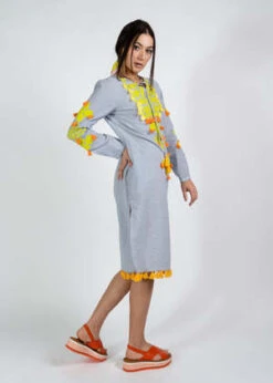 Rose And RoseBarbizon Dress - Stripe/Ylw/Orng -CYNTHIA ROWLEY Sales Store Rose and Rose Barbizon Dress 20220318081617