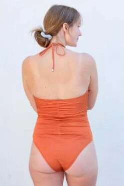 PEONYRuched Vacation One Piece - Melon -CYNTHIA ROWLEY Sales Store Ruched Vacation One Piece 23 Melon 20230331002622 1