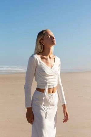 Arraei CollectiveShaia Wrap Top - Ivory 1 Arraei CollectiveShaia Wrap Top - Ivory