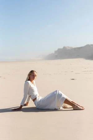 Arraei CollectiveShaia Wrap Top - Ivory 3 Arraei CollectiveShaia Wrap Top - Ivory - Image 3