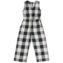 Ali GoldenSilk Slit-back Jumper - Black/Cream Plaid