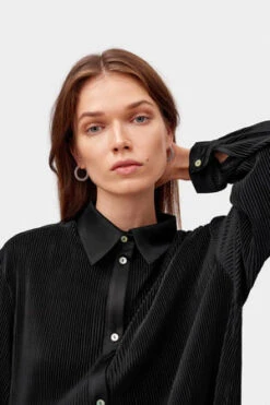 SleeperOrigami Pyjama Set With Pants - Black -CYNTHIA ROWLEY Sales Store SLEEPER Origami Pyjama Set with Pants in Black 20221101223223