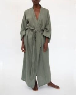Sunday MorningSai Full-Length Linen Robe