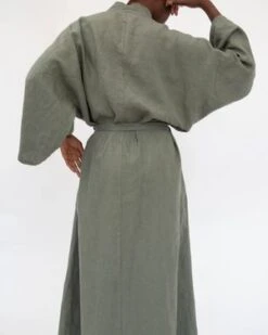 Sunday MorningSai Full-Length Linen Robe -CYNTHIA ROWLEY Sales Store Sai Full Length Linen Robe 20210623015358
