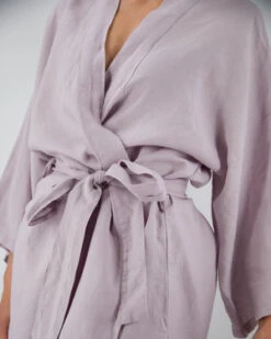 Sunday MorningSai Full-Length Linen Robe -CYNTHIA ROWLEY Sales Store Sai Full Length Linen Robe 20210623015359 1