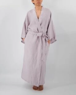 Sunday MorningSai Full-Length Linen Robe -CYNTHIA ROWLEY Sales Store Sai Full Length Linen Robe 20210623015359