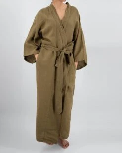 Sunday MorningSai Full-Length Linen Robe -CYNTHIA ROWLEY Sales Store Sai Full Length Linen Robe 20210623015401