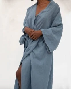 Sunday MorningSai Full-Length Linen Robe -CYNTHIA ROWLEY Sales Store Sai Full Length Linen Robe 20210623015402 1