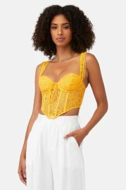 For Love & LemonsSammie Crop Top - Yellow