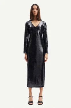 SAMSØE SAMSØE Samsøe & SamsøeSamsoe Alina U-N Dress - Black Sequins