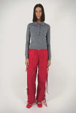 Sandy LiangCam Pants - Red Taffeta