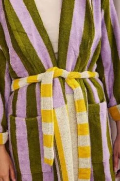 Dusen DusenSea Stripe Bathrobe -CYNTHIA ROWLEY Sales Store Sea Stripe Bathrobe 20231012225359 2