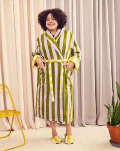 Dusen DusenSea Stripe Bathrobe -CYNTHIA ROWLEY Sales Store Sea Stripe Bathrobe 20231012225400