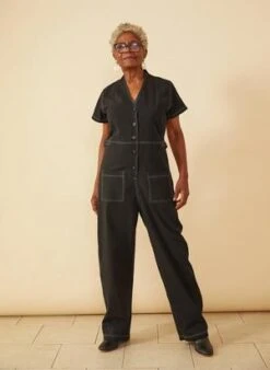 Seek CollectiveAmelia Romper - Washed Black