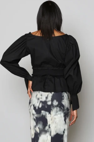 Hope For Flowers By Tracy ReeseShirred Bodice Blouse - Black 2 Hope For Flowers By Tracy ReeseShirred Bodice Blouse - Black - Image 2