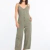 SanctuaryButton Front Knit Jumpsuit - Trail Green -CYNTHIA ROWLEY Sales Store Shop Catkin Button Front Knit Jumpsuit Trail Green 20220513223112