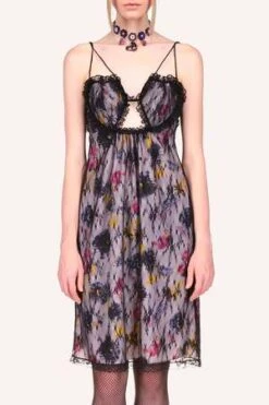 Anna SuiSketch Flower And Lace Heart Dress - Lilac Multi -CYNTHIA ROWLEY Sales Store Sketch Flower and Lace Heart Dress br Lilac Multi 20230206141844 1