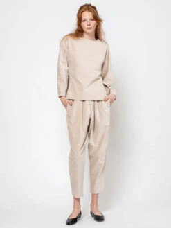 Black CraneSlit Top - Ivory -CYNTHIA ROWLEY Sales Store Slit Top Ivory 20231006010659 1