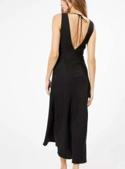 Sophie RueLinen V Back Midi Dress - Black -CYNTHIA ROWLEY Sales Store Sophie Rue Linen V Back Midi Dress Black 20230711013436 1