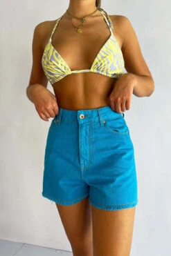 Stine GoyaArum Bikini Top - Lilac/Yellow