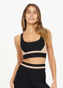 The UpsidePlay Colour Block Sandy Bra - Black