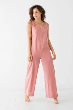 SALUATie Shoulder Jumpsuit -CYNTHIA ROWLEY Sales Store Tie Shoulder Jumpsuit by Salua 20210507001719