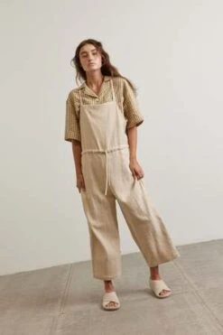 A MenteTie Waist Ramie Overall