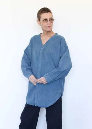 Wol HideTwill Button Down - Indigo 1 Wol HideTwill Button Down - Indigo