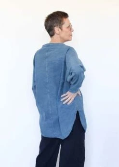 Wol HideTwill Button Down - Indigo 17 Wol HideTwill Button Down - Indigo -CYNTHIA ROWLEY Sales Store Twill Button Down Indigo 20231026143055 3