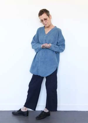 Wol HideTwill Button Down - Indigo 5 Wol HideTwill Button Down - Indigo - Image 5