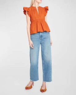 Ulla JohnsonLuise Top - Saffron 9 Ulla JohnsonLuise Top - Saffron -CYNTHIA ROWLEY Sales Store Ulla Johnson Luise Top Saffron 20231012225226