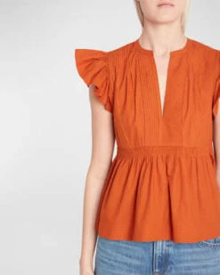 Ulla JohnsonLuise Top - Saffron 11 Ulla JohnsonLuise Top - Saffron -CYNTHIA ROWLEY Sales Store Ulla Johnson Luise Top Saffron 20231012225227