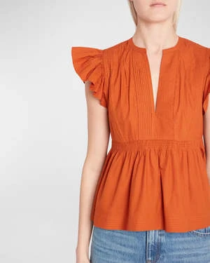 Ulla JohnsonLuise Top - Saffron 5 Ulla JohnsonLuise Top - Saffron - Image 5