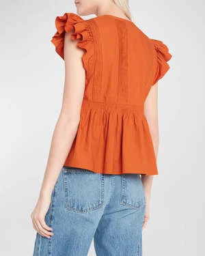 Ulla JohnsonLuise Top - Saffron 7 Ulla JohnsonLuise Top - Saffron - Image 7