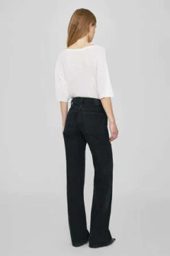 Anine BingVale Cashmere Blend Tee - Off White -CYNTHIA ROWLEY Sales Store Vale Tee in Off White Cashmere Blend 20231018212157 2