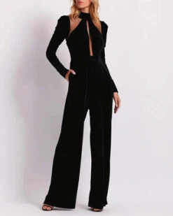 PatboVelvet Jumpsuit -CYNTHIA ROWLEY Sales Store Velvet Jumpsuit 20230926162753 1