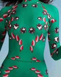 CYNTHIA ROWLEYVine Floral High Cut Wetsuit - Green Vine Floral -CYNTHIA ROWLEY Sales Store Vine Floral High Cut Wetsuit 20221013201957 1
