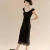 Bronze AgeWinona Rib Dress - Luna Rib Black -CYNTHIA ROWLEY Sales Store WINONA Rib Dress Luna Rib Black 20230927204819