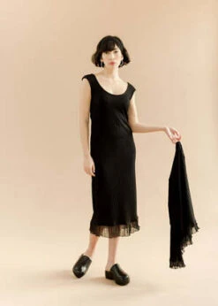 Bronze AgeWinona Rib Dress - Luna Rib Black -CYNTHIA ROWLEY Sales Store WINONA Rib Dress Luna Rib Black 20230927204820