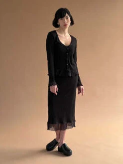 Bronze AgeWinona Rib Dress - Luna Rib Black -CYNTHIA ROWLEY Sales Store WINONA Rib Dress Luna Rib Black 20230927204820 3