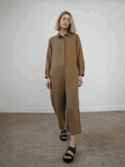 Zii RopaWade Linen Jumpsuit - Olive