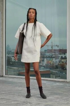 SoeurWaffle Dress - Off White -CYNTHIA ROWLEY Sales Store Waffle Dress 20230707170701 2