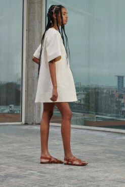 SoeurWaffle Dress - Off White -CYNTHIA ROWLEY Sales Store Waffle Dress 20230707170701