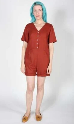 Birds Of North AmericaWoodhaunter Romper - Rust