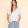 XirenaChanning Shirt - White -CYNTHIA ROWLEY Sales Store Xirena Channing Shirt White 20230821001642
