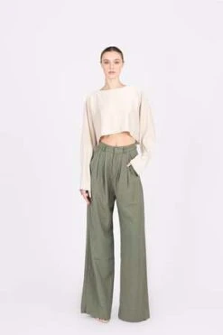 Nonchalant LabelFabi Wide Leg Pant - Olive